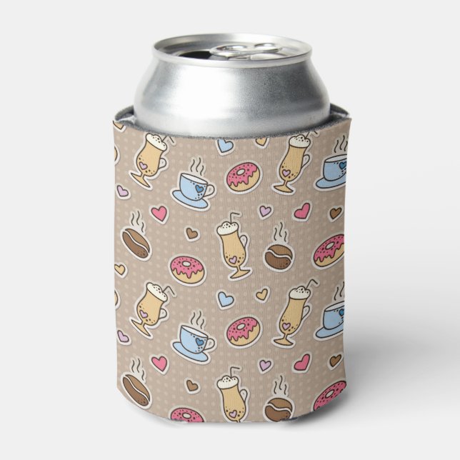 Kaffeemuster Dosenkühler (Kanne Vorderseite)