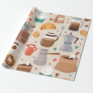 Kaffeemuster Geschenkpapier