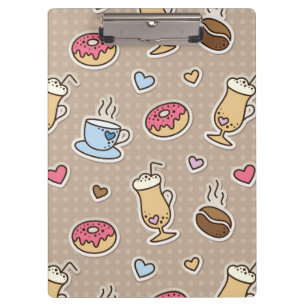 Kaffeemuster Klemmbrett
