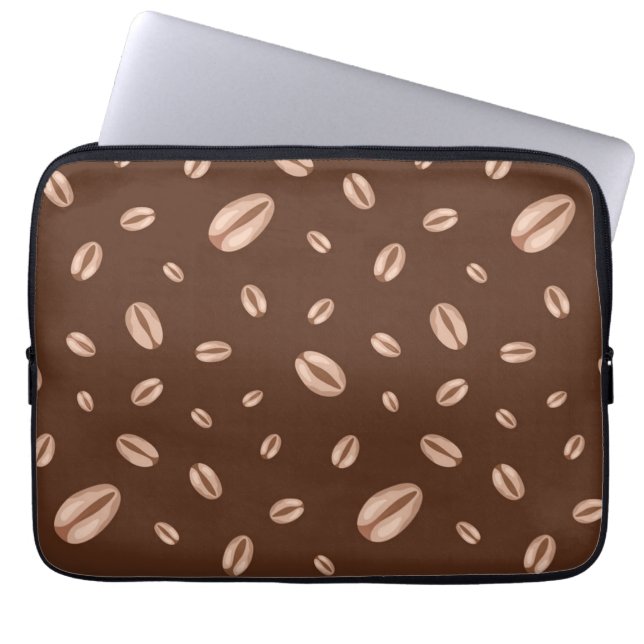 Kaffeemuster Laptopschutzhülle (Vorderseite)