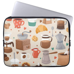Kaffeemuster Laptopschutzhülle