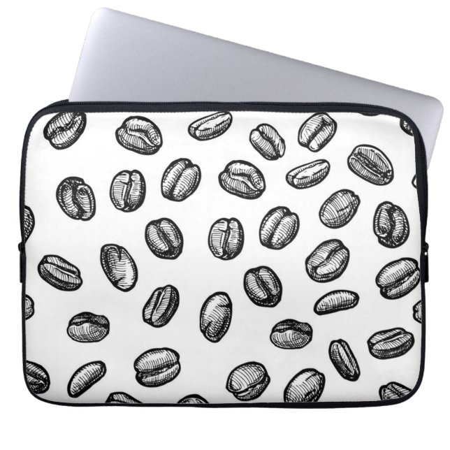 Kaffeemuster Laptopschutzhülle (Vorderseite)