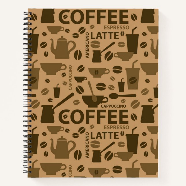 Kaffeemuster Notizbuch (Vorderseite)