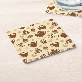 Kaffeemuster Papier Untersetzer