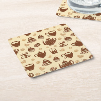 Kaffeemuster Papier Untersetzer