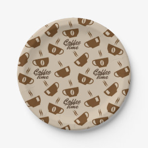 Kaffeemuster Pappteller