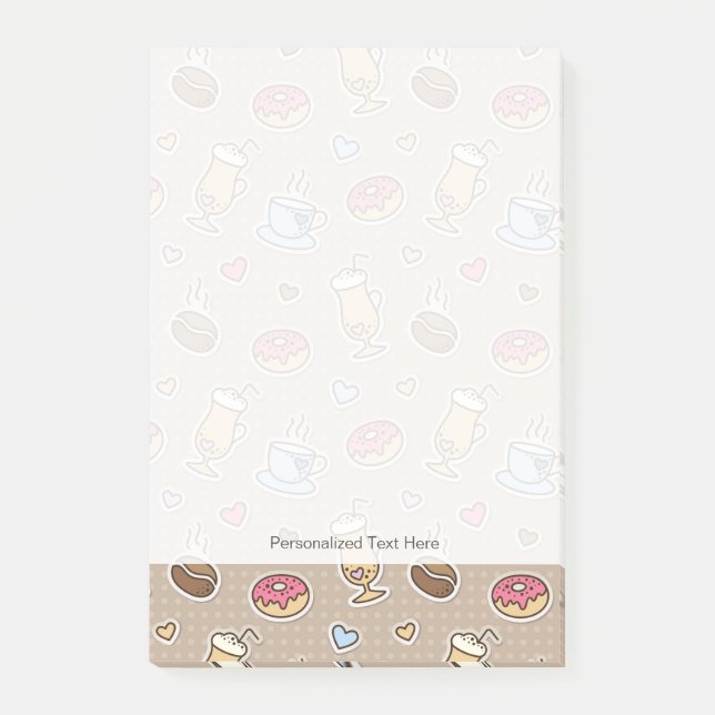 Kaffeemuster Post-it Klebezettel (Vorderseite)