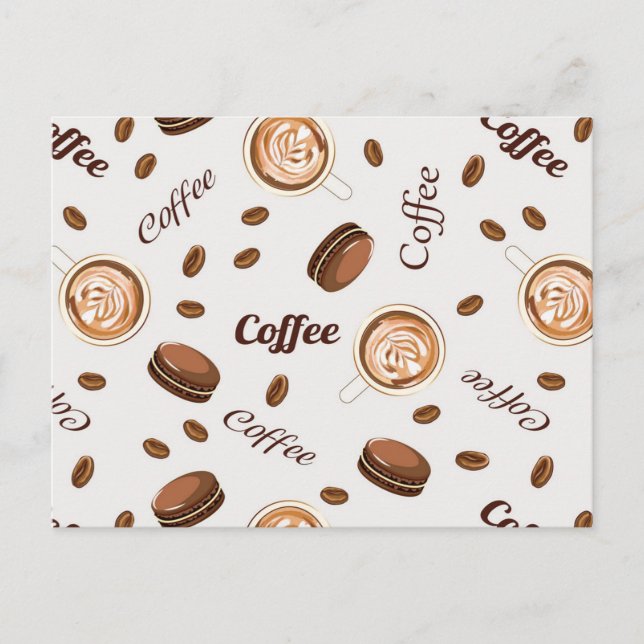 Kaffeemuster Postkarte (Vorderseite)