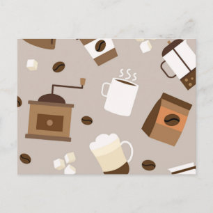Kaffeemuster Postkarte