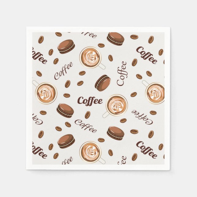 Kaffeemuster Serviette (Vorderseite)