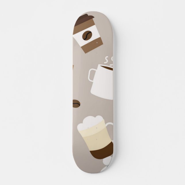Kaffeemuster Skateboard (Vorne)