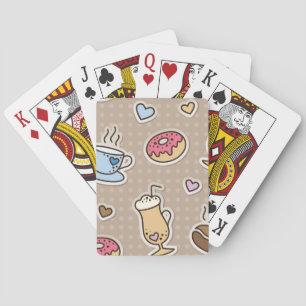 Kaffeemuster Spielkarten