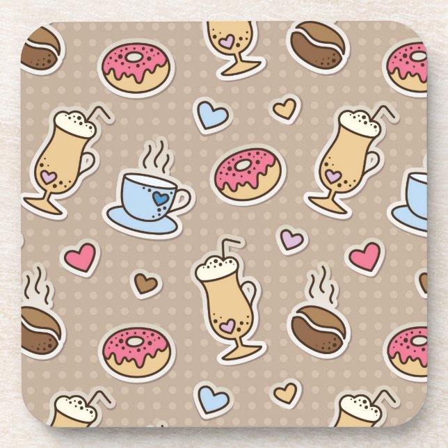 Kaffeemuster Untersetzer (Vorderseite)