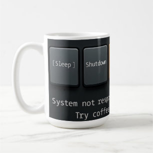 Kaffeeneustart-Tasse – Lustiges technik-inspiriert Kaffeetasse