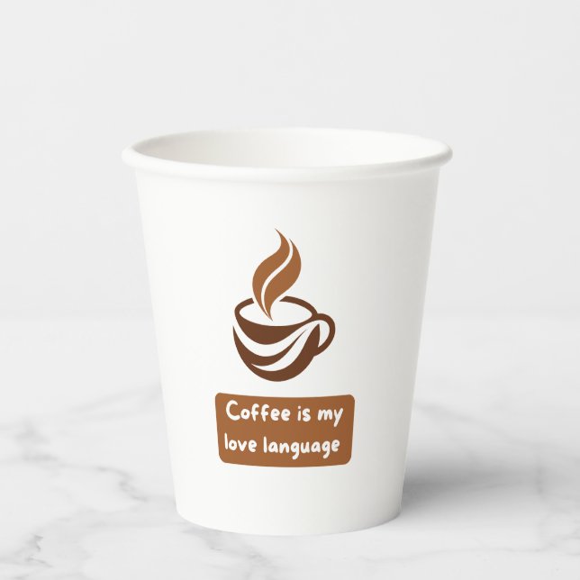 Kaffeepapierbecher  pappbecher (Vorderseite)