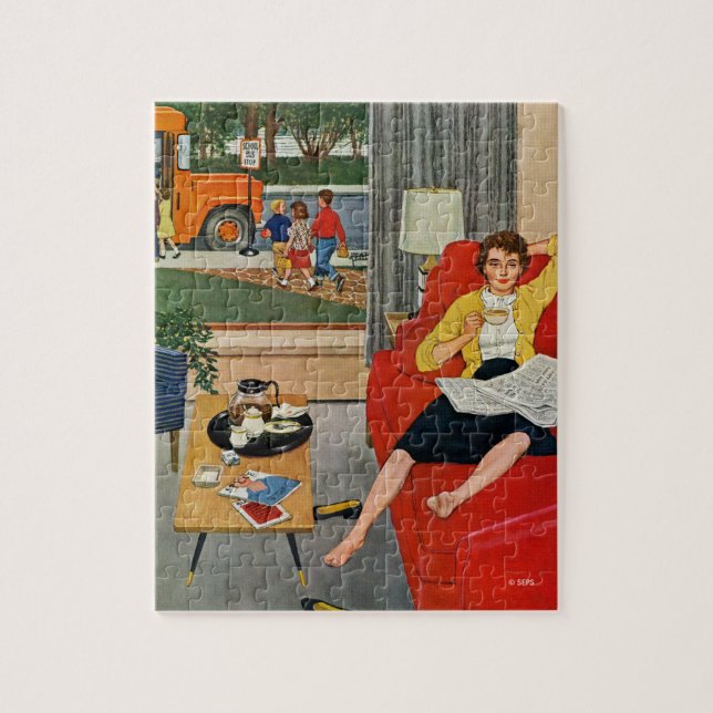 Kaffeepause am Morgen (Vertikal)