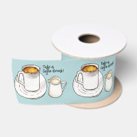 Kaffeepause-Aquarell und Tinten-Illustration