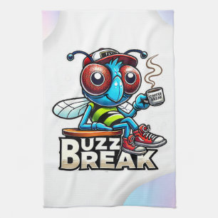 Kaffeepause Buzz Geschirrtuch