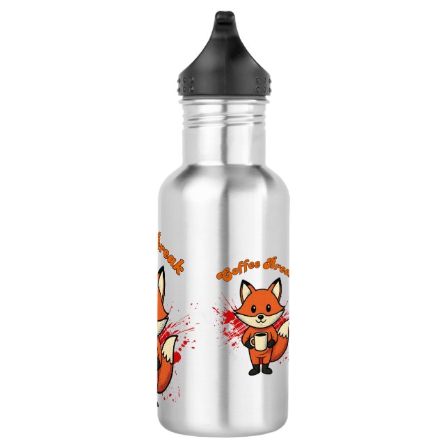 Kaffeepause Design Edelstahlflasche (Rechts)