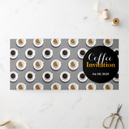 Kaffeepause Dreifach Gefaltete Einladung