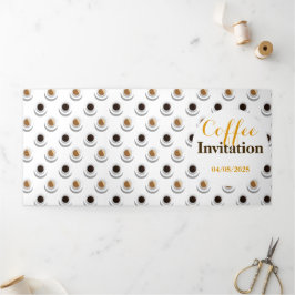 Kaffeepause Dreifach Gefaltete Einladung