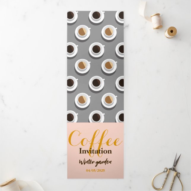 Kaffeepause Dreifach-gefaltete Programmkarte (Außenbereich)