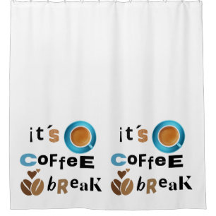 Kaffeepause Duschvorhang