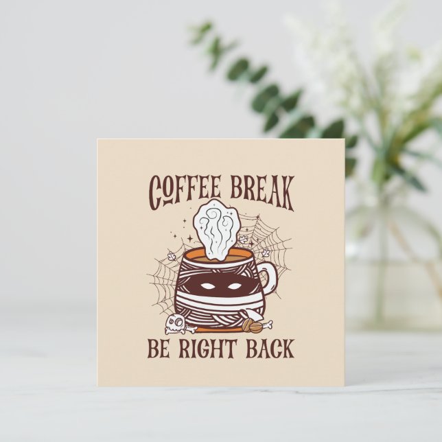Kaffeepause, gleich zurück sein - Zombie Inspirier (Stehend Vorderseite)