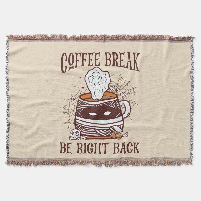 Kaffeepause - Halloween-Thema Decke (Vorderseite)
