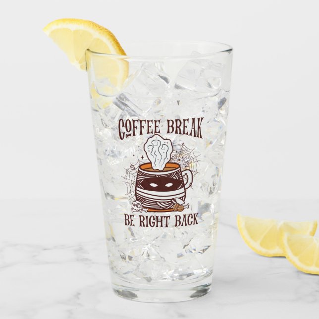 Kaffeepause - Halloween-Thema Glas (Vorderseite Ice)