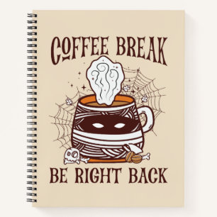 Kaffeepause - Halloween-Thema Notizbuch