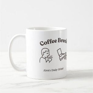 Kaffeepause/Hustenbremse - Personalisiert Lustig Kaffeetasse