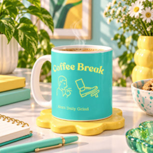 Kaffeepause/Hustenbremse - Personalisiert Lustig Kaffeetasse