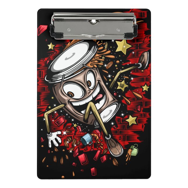 Kaffeepause Mini Klemmbrett (Vorderseite)