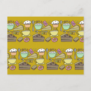 Kaffeepause Ochre Postkarte