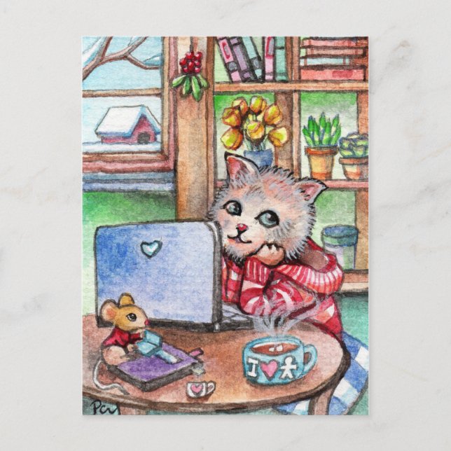 Kaffeepause Postkarte (Vorderseite)