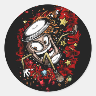Kaffeepause Runder Aufkleber
