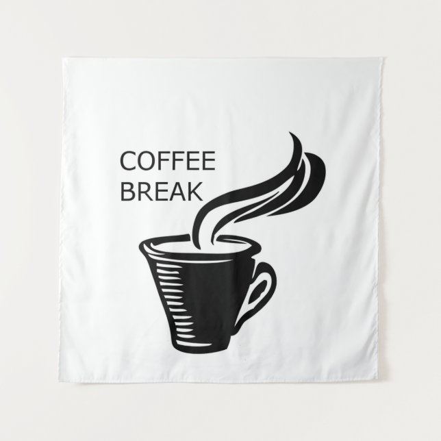 Kaffeepause Wandteppich (Vorderseite)