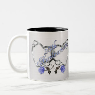Kaffeepause zum 25. Jubiläum Zweifarbige Tasse