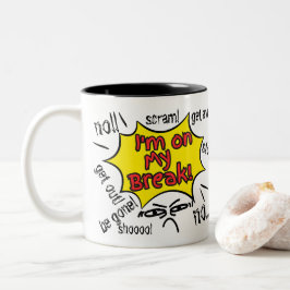 Kaffeepause Zweifarbige Tasse