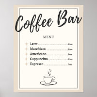 Kaffeeplakat/Bar (ungerahmt) - 16"x20"