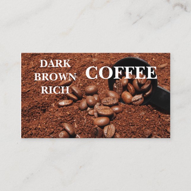 Kaffeeplantagen - Visitenkarte für geröstete Bohne (Vorderseite)