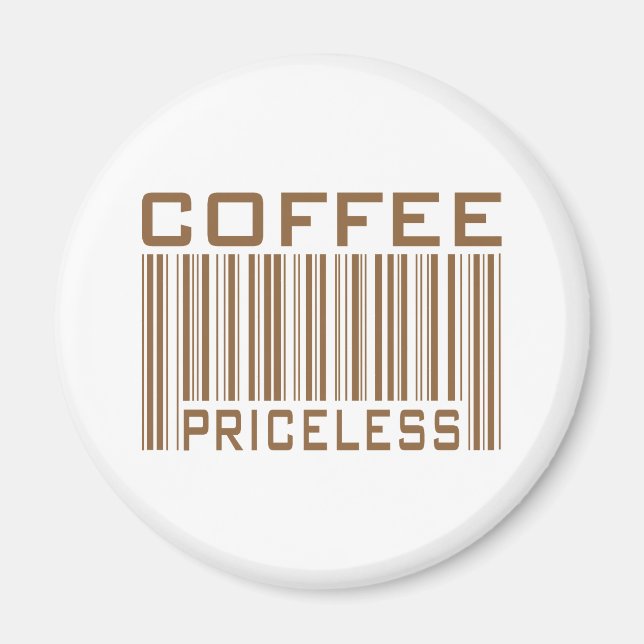 Kaffeepreislose Bar Code T-Shirts Geschenke Magnet (Vorne)