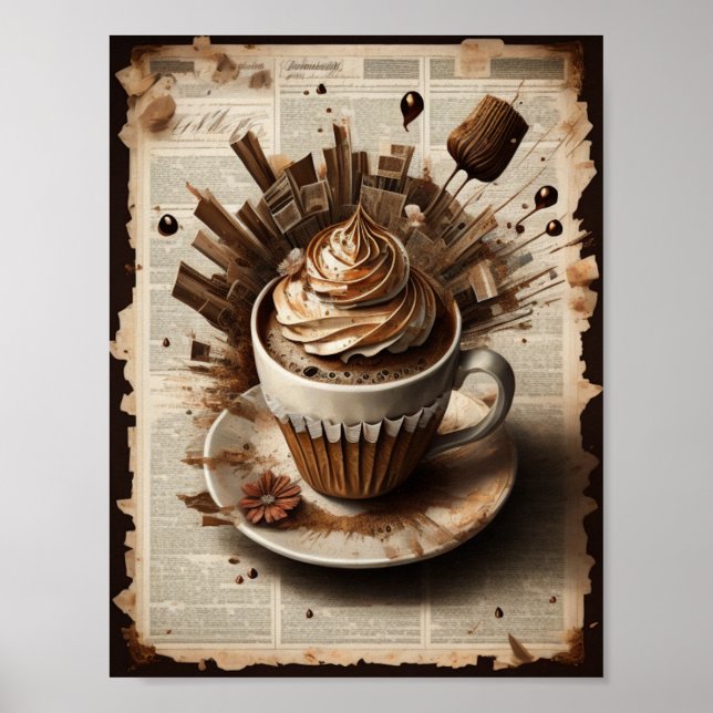 Kaffeepulster Art Poster (Vorne)