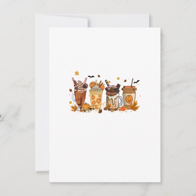 Kaffeepumpkin Spice Latte Erntedank Coffe Einladung (Vorderseite)