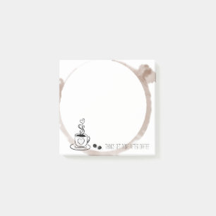 Kaffeeringfleck Post-it Klebezettel