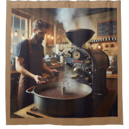 Kaffeeröster Duschvorhang