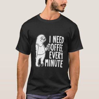 Kaffeeröster Röstet Café Barista Kaffee Faultier T-Shirt