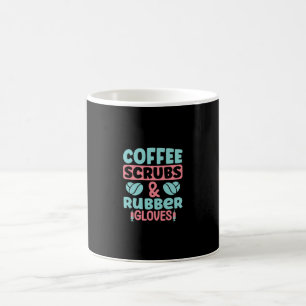 Kaffeeschirbe und Gummihandschuhe Kaffeetasse
