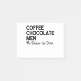 Kaffeeschokolade macht sich umso wohler post-it klebezettel